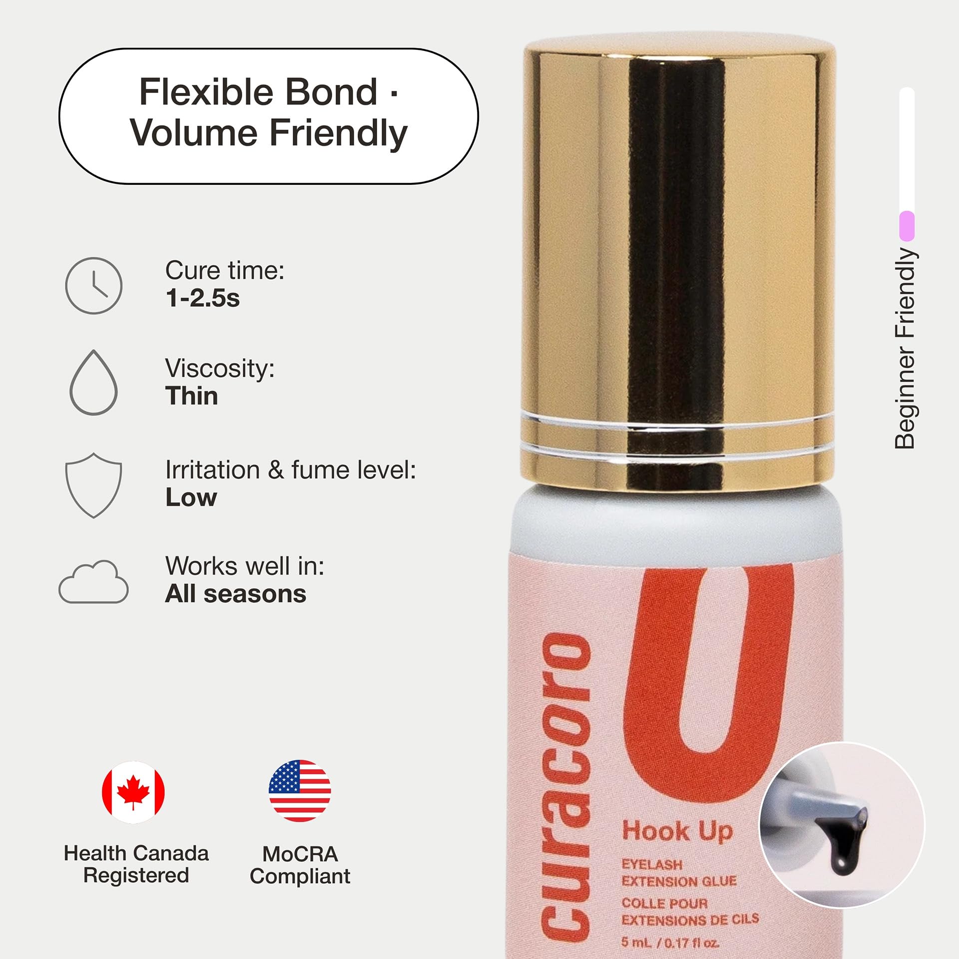 Humidity-friendly performance setup with Curacoro Glue in a salon.