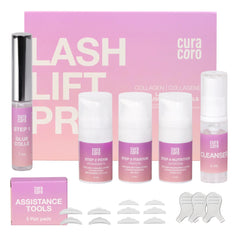 CURACORO Lash Lift Kit box front for professional salons and branding