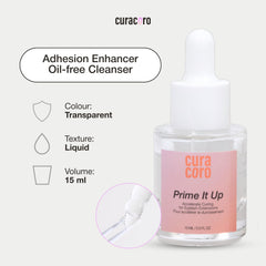 Curacoro Prime It Up detailed label outlines professional-use-only guidelines and ingredients