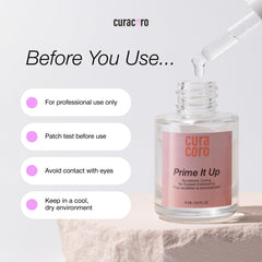 Curacoro Prime It Up soothing citrus scent suggests a refreshing client experience