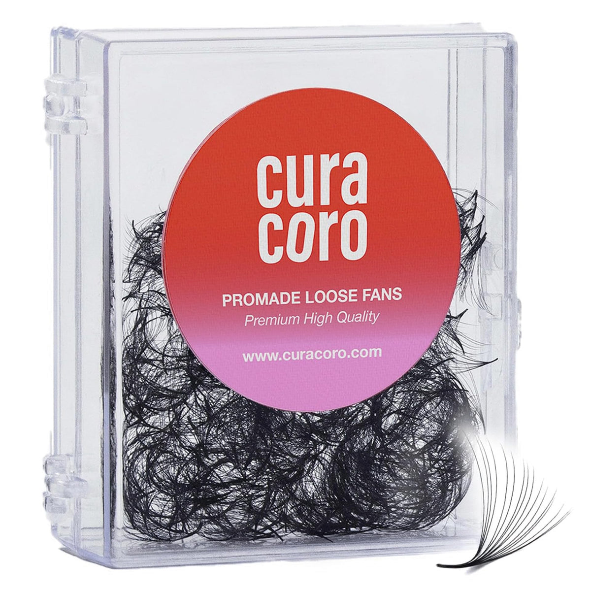 Curacoro Promade 500 Fans: dense, fluffy volume for dramatic lashes.