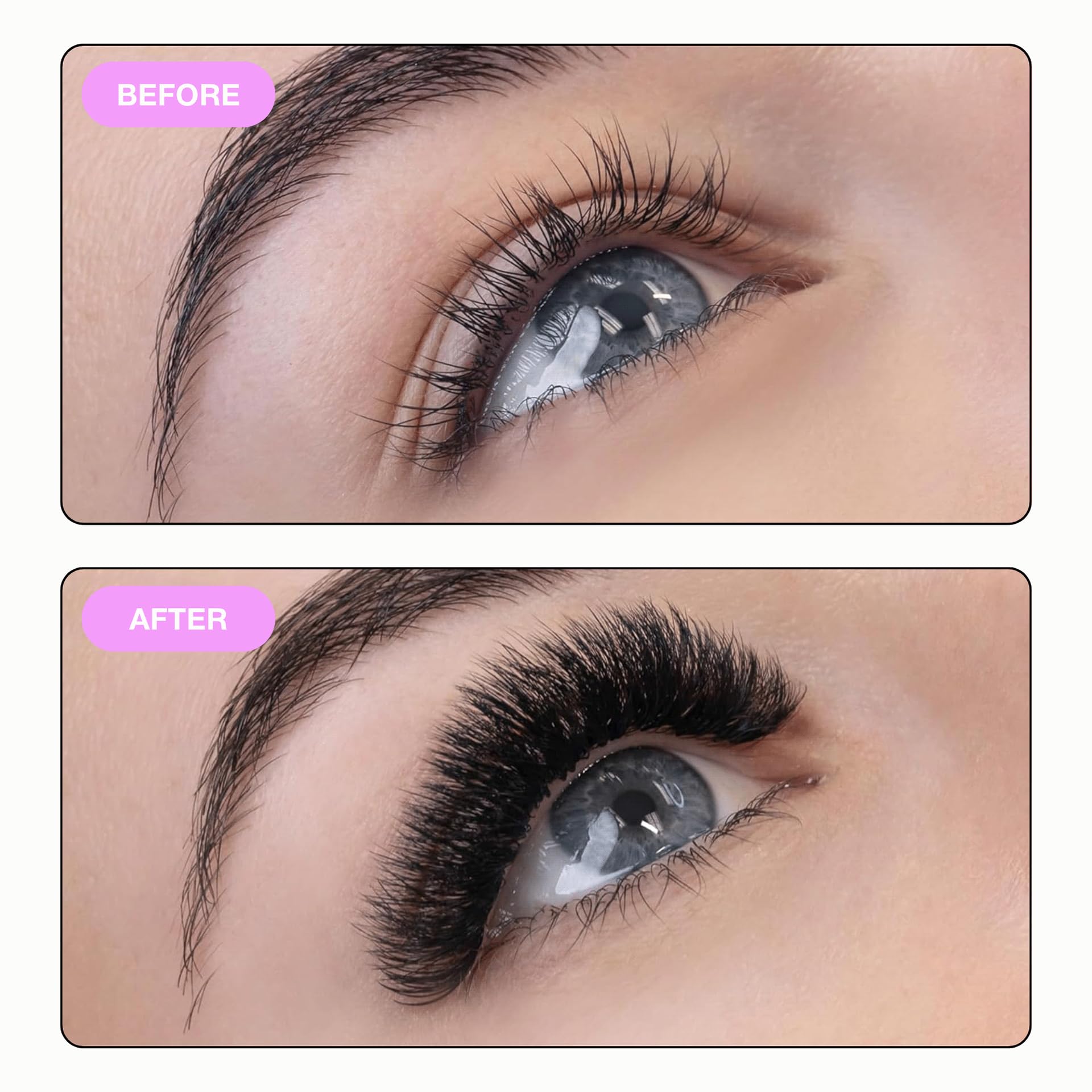 Curacoro Promades packaging includes 480-530 lashes for good value