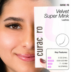 Curacoro soft lightweight lashes comfortable on natural lashes.