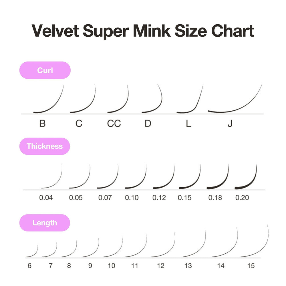CURACORO Super Mink lashes D-curl option highlights bold curl for drama