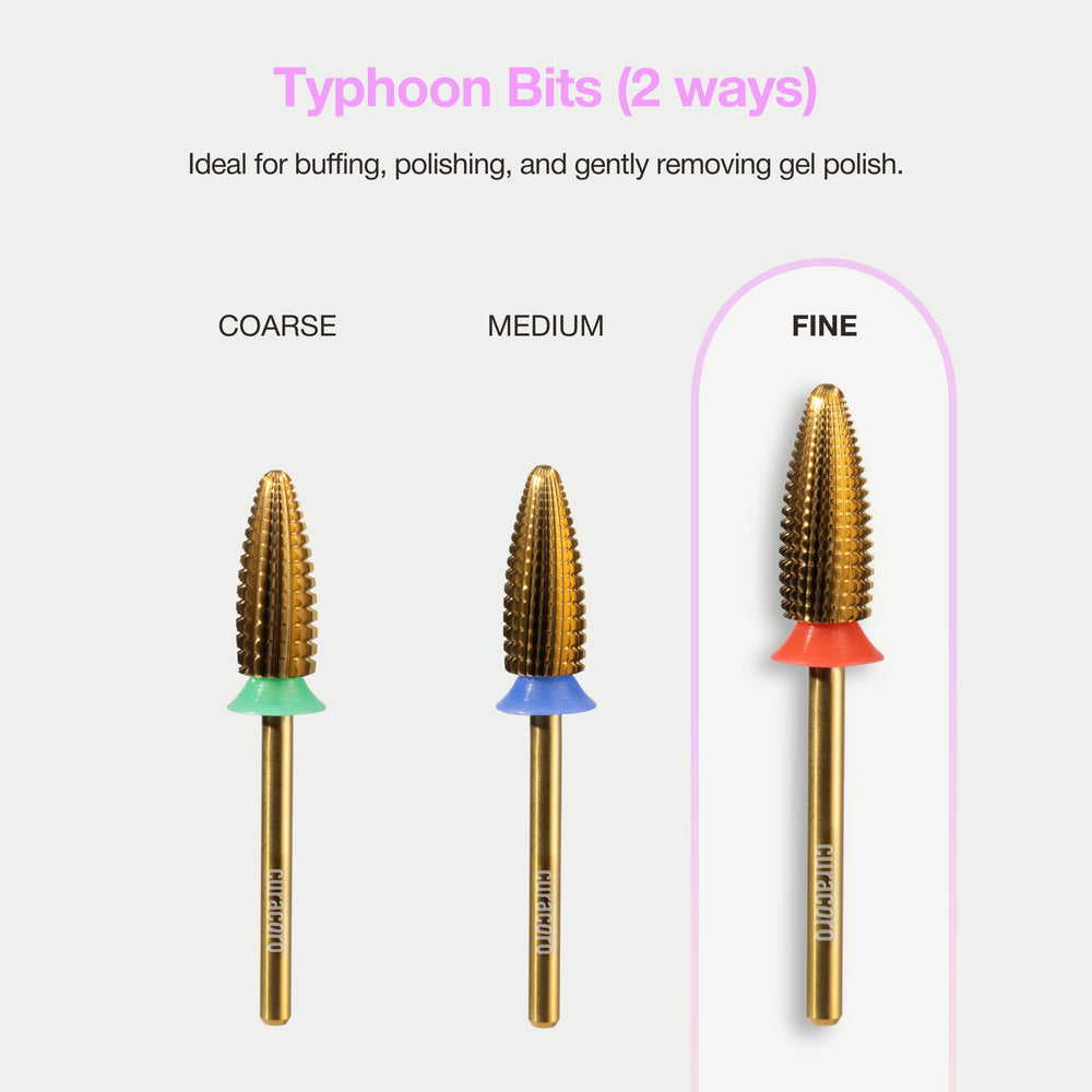 Curacoro Typhoon carbide bit with durable 3/32 shank.