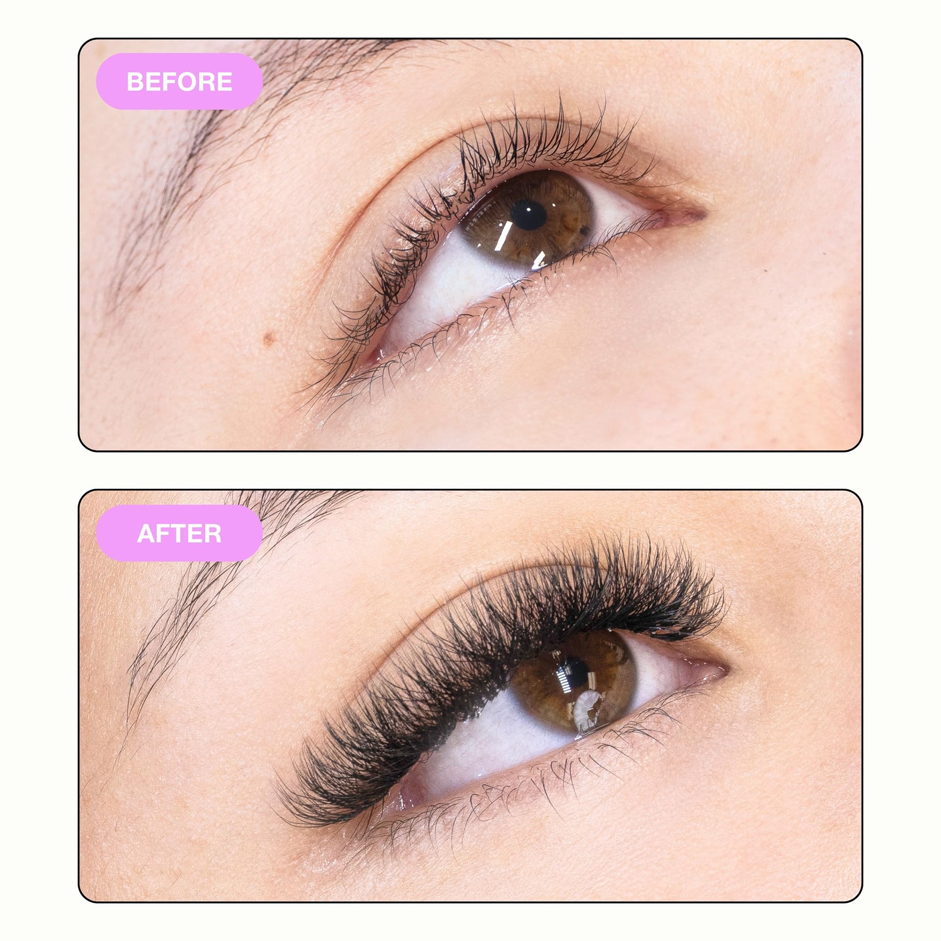 Curacoro W lashes provide 9mm length for bold lift and versatility.