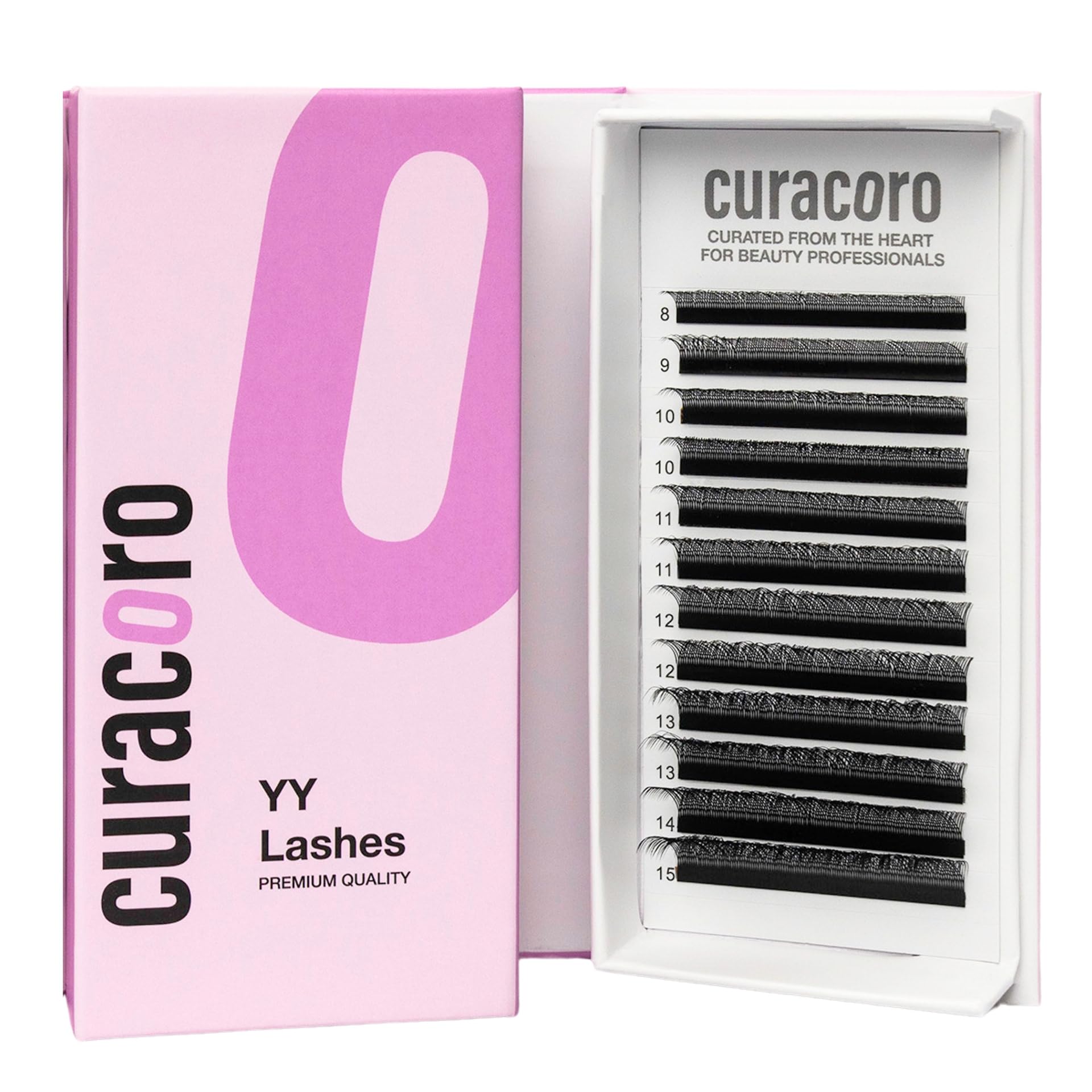 Curacoro YY eyelashes 2D fans volume for a soft, fluffy look