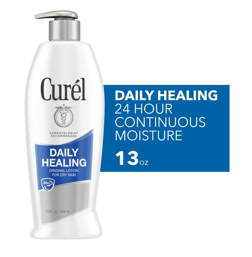 Curel Daily Healing Original Lotion delivers day-long comfort for dry irritated skin