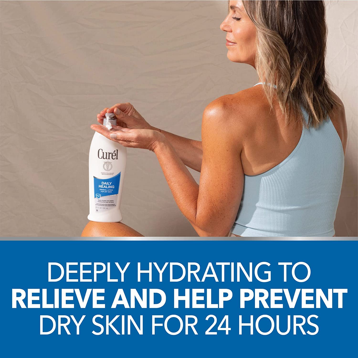 Curel Daily Healing Original Lotion absorbs quickly without a greasy feel