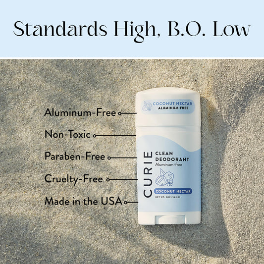 Curie 3-pack natural deodorant for clean daily aluminum-free freshness.