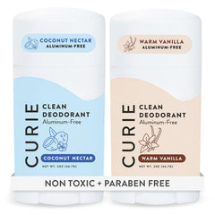Curie Coconut Nectar Warm Vanilla deodorant stick for long-lasting freshness