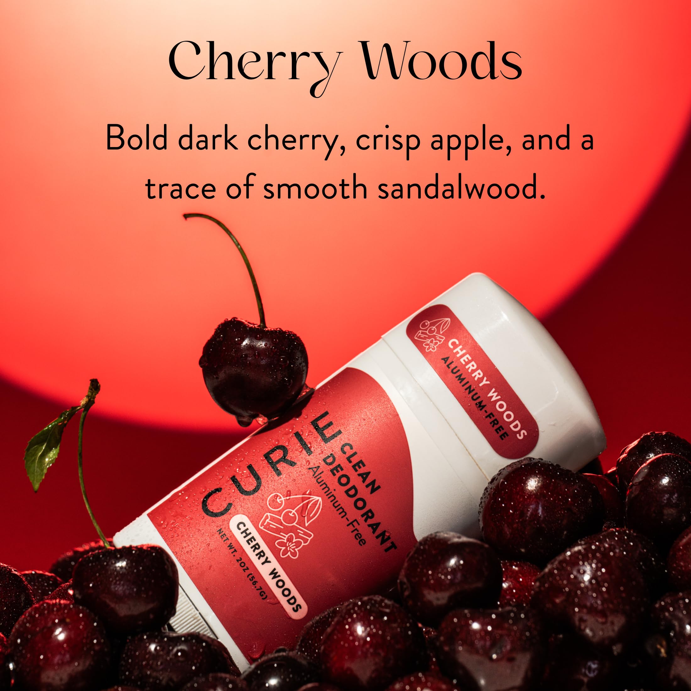 Close-up of smooth glide application from Curie deodorant on skin