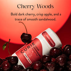 Close-up of smooth glide application from Curie deodorant on skin
