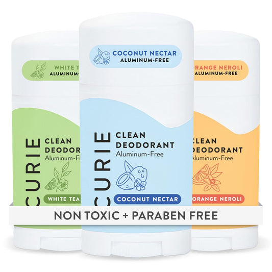 Curie Coconut Nectar deodorant stick for long-lasting freshness and aluminum-free protection.