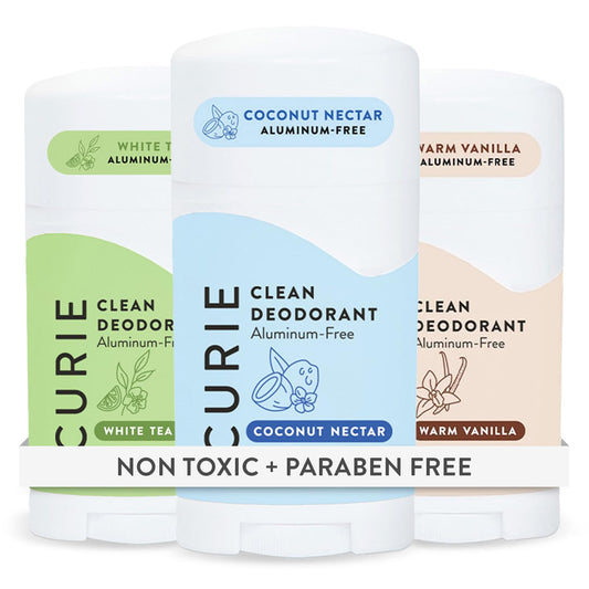 Curie Fresh Faves Coconut Nectar deodorant stick for all-day odor control.
