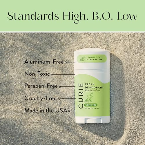 Curie Fresh Faves White Tea deodorant stick with long-lasting, fresh fragrance.