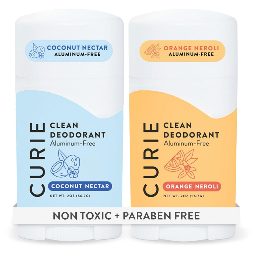 Curie Orange Neroli Coconut Nectar deodorant stick for all-day freshness.