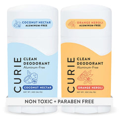 Curie Orange Neroli Coconut Nectar deodorant stick for all-day freshness.