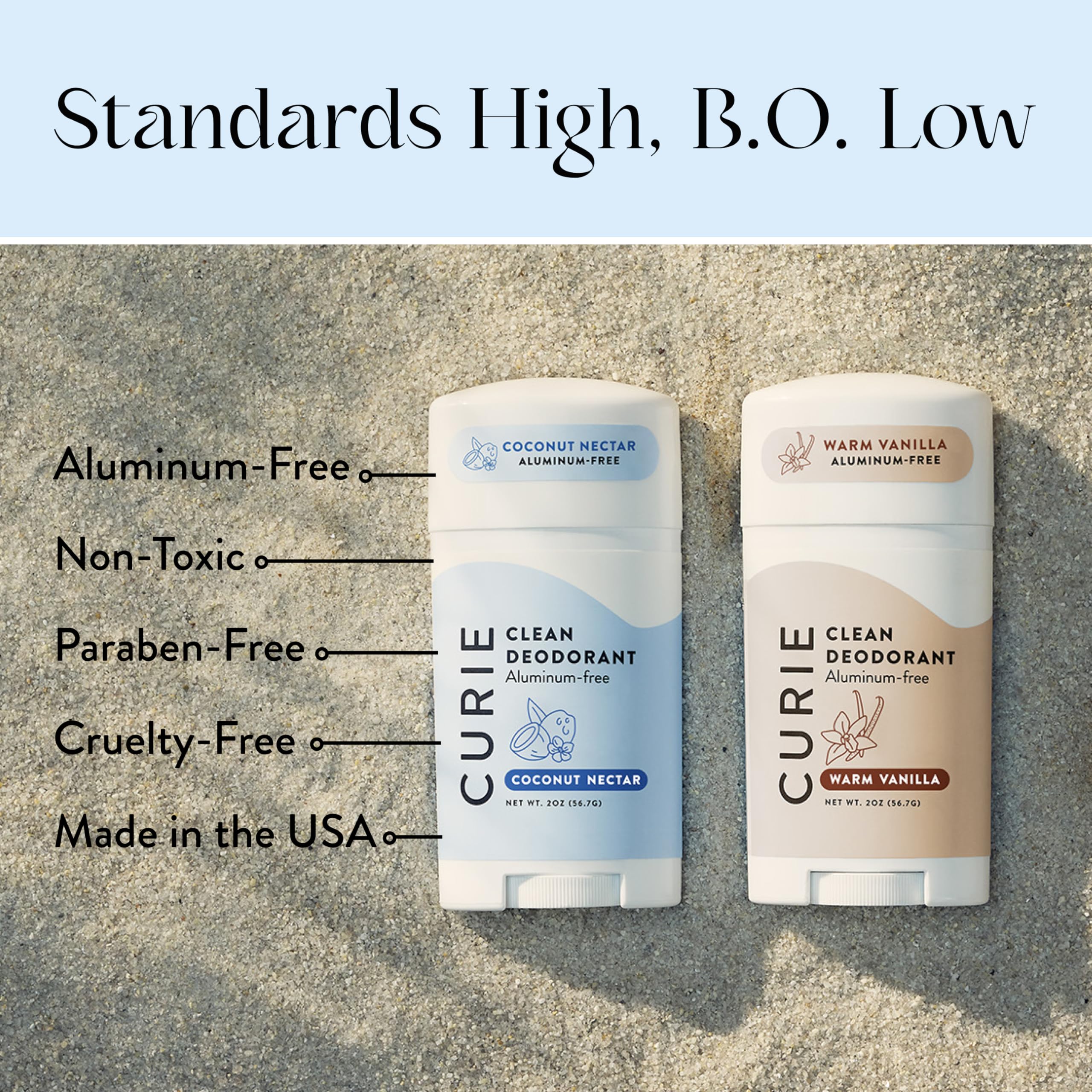 Curie sensitive skin formula provides gentle protection for daily wear