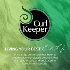 Curl Keeper root-to-tip styling technique demonstrates even distribution for defined curls.