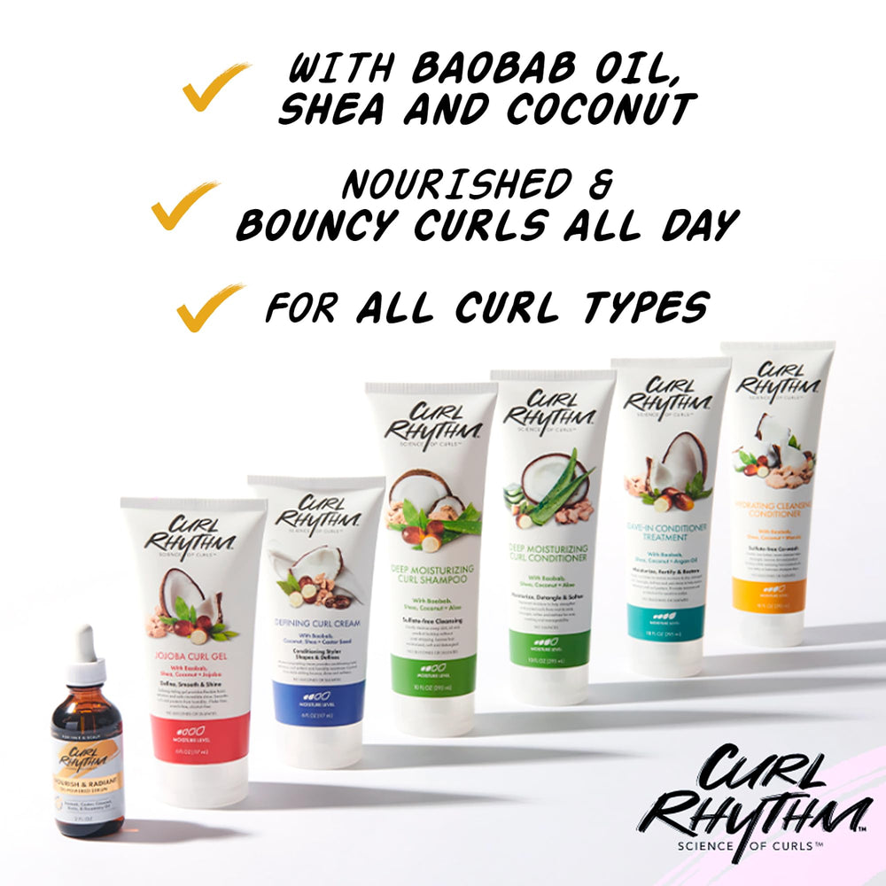 Curl Rhythm Defining Cream pack with three bottles for value and consistency.