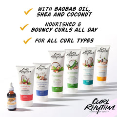 Curl Rhythm Defining Cream pack with three bottles for value and consistency.