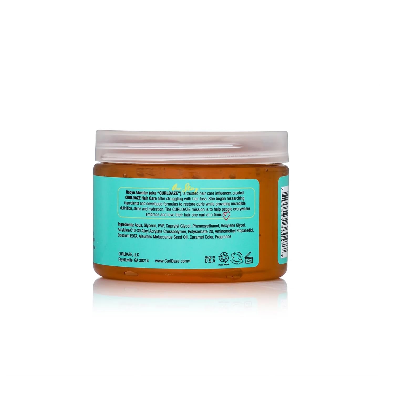 Edges smoothed and curls defined with Curldaze Glossy Shine Gel