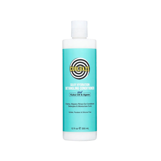 Curldaze Silky Hydration Conditioner detangling for smoother, frizz-free curls.