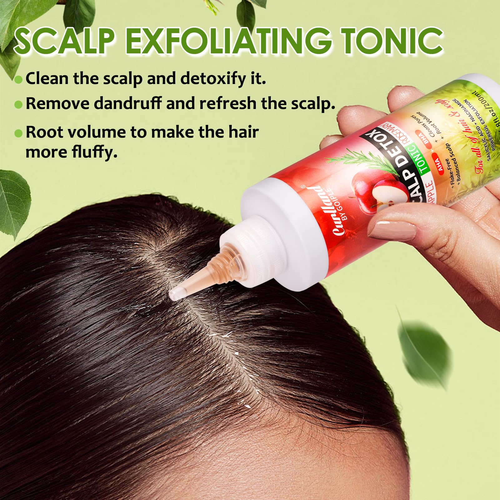 Curlland soft silicone scalp brush designed for gentle exfoliation