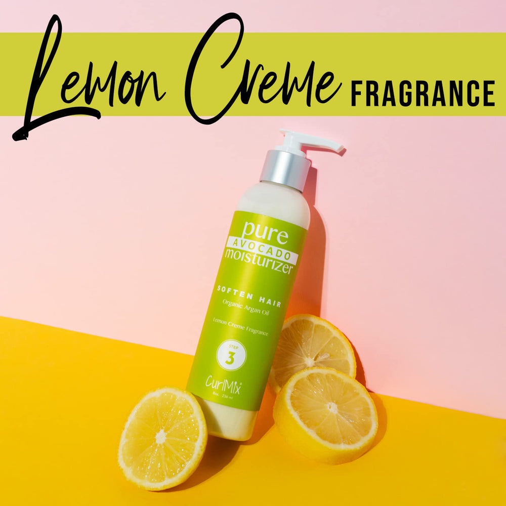 CurlMix bottle pour demonstrates quick application for frizz control