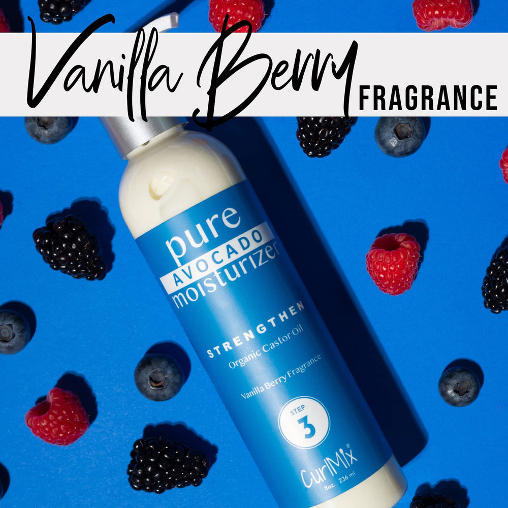 Creamy CurlMix moisturizer swirled on hand for easy application.