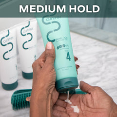 CurlMix Flaxseed Gel defined curls close-up highlights bounce and curl pattern.