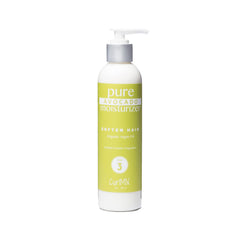 CurlMix Organic Moisturizer label close-up highlighting avocado and argan oil for hydration