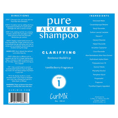 CurlMix shampoo bottle lathers to clarify while moisturizing curls