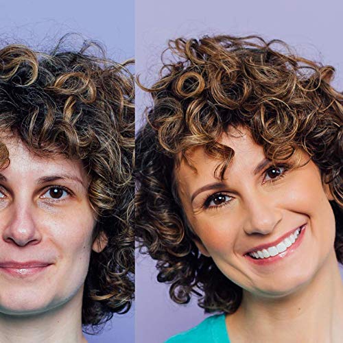 Vegan and cruelty-free icons with CurlMix product closeup.