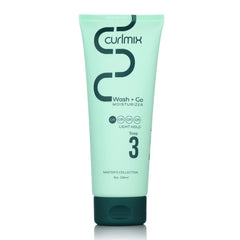 CurlMix Wash + Go Moisturizer bottle delivering lightweight hydration for fine curls.