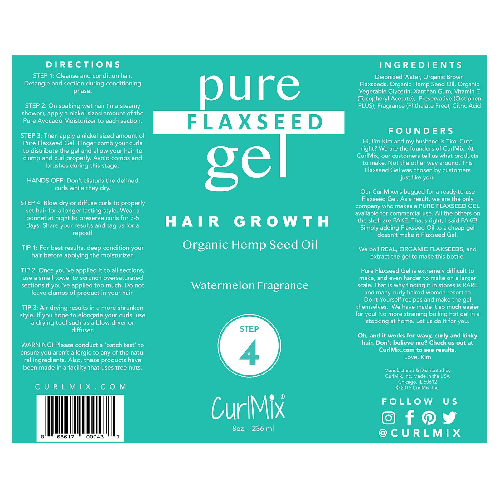 Close-up of CurlMix gel texture indicating soft hold without crunch.