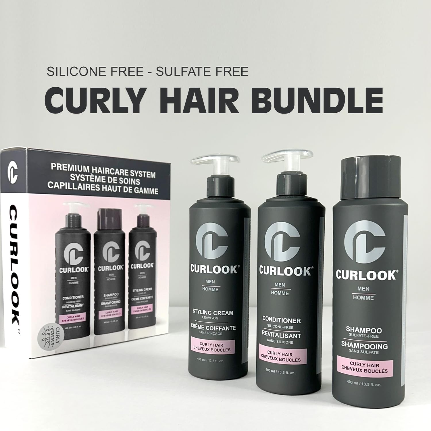 CURLOOK leave-on styling cream jar for soft, frizz-controlled curls