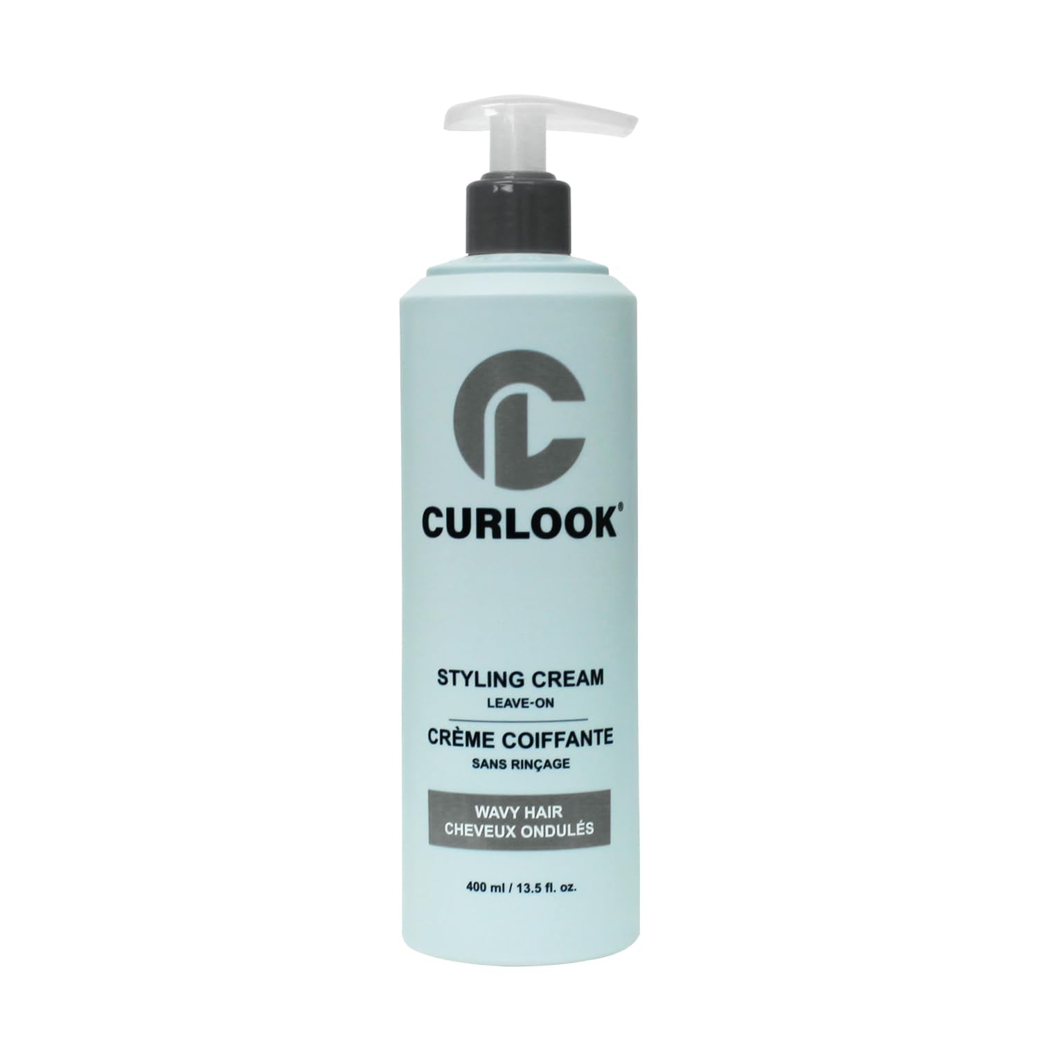 CURLOOK Wavy Hair Styling Cream bottle showing silicone-free care for soft, defined waves.