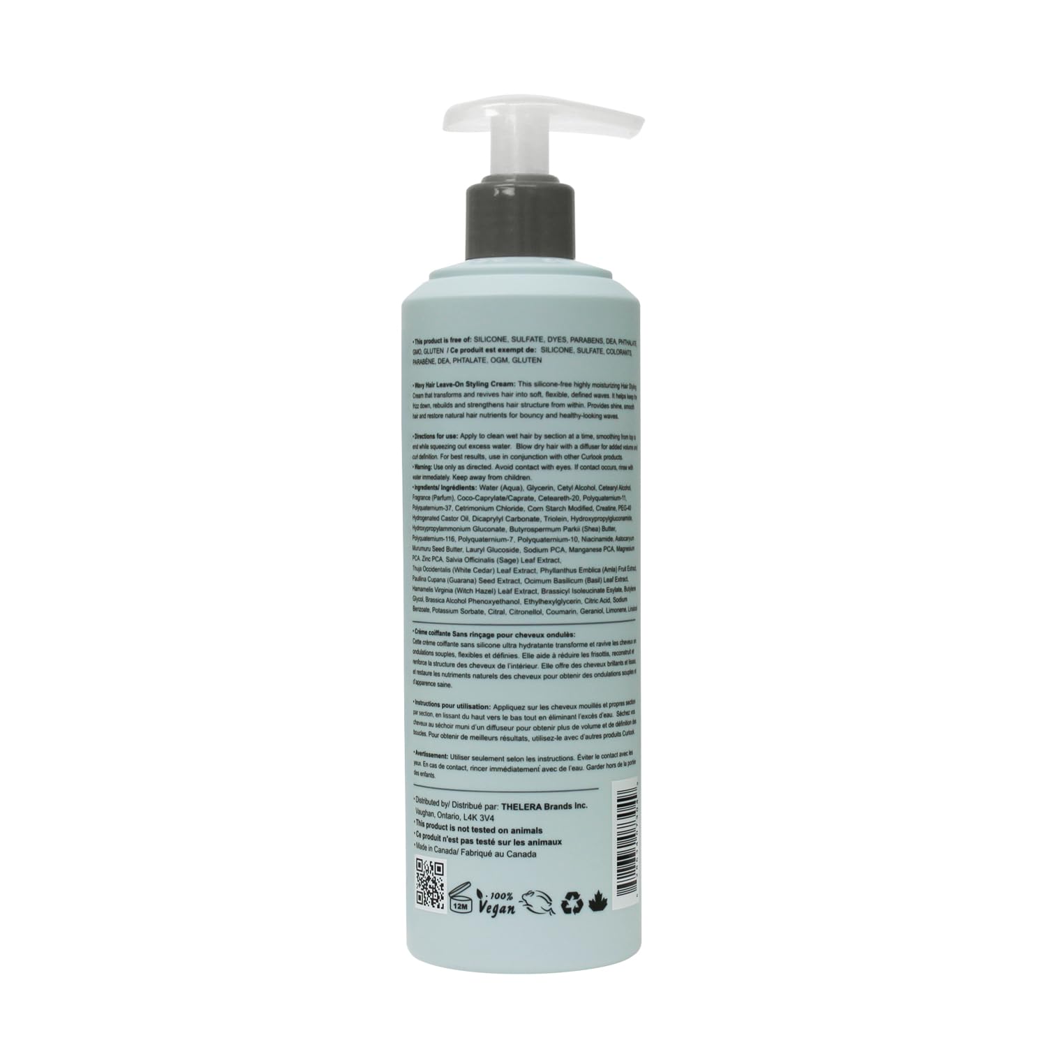 CURLOOK Wavy Hair Styling Cream swatch reveals rich, moisturizing formula for glossy hair.