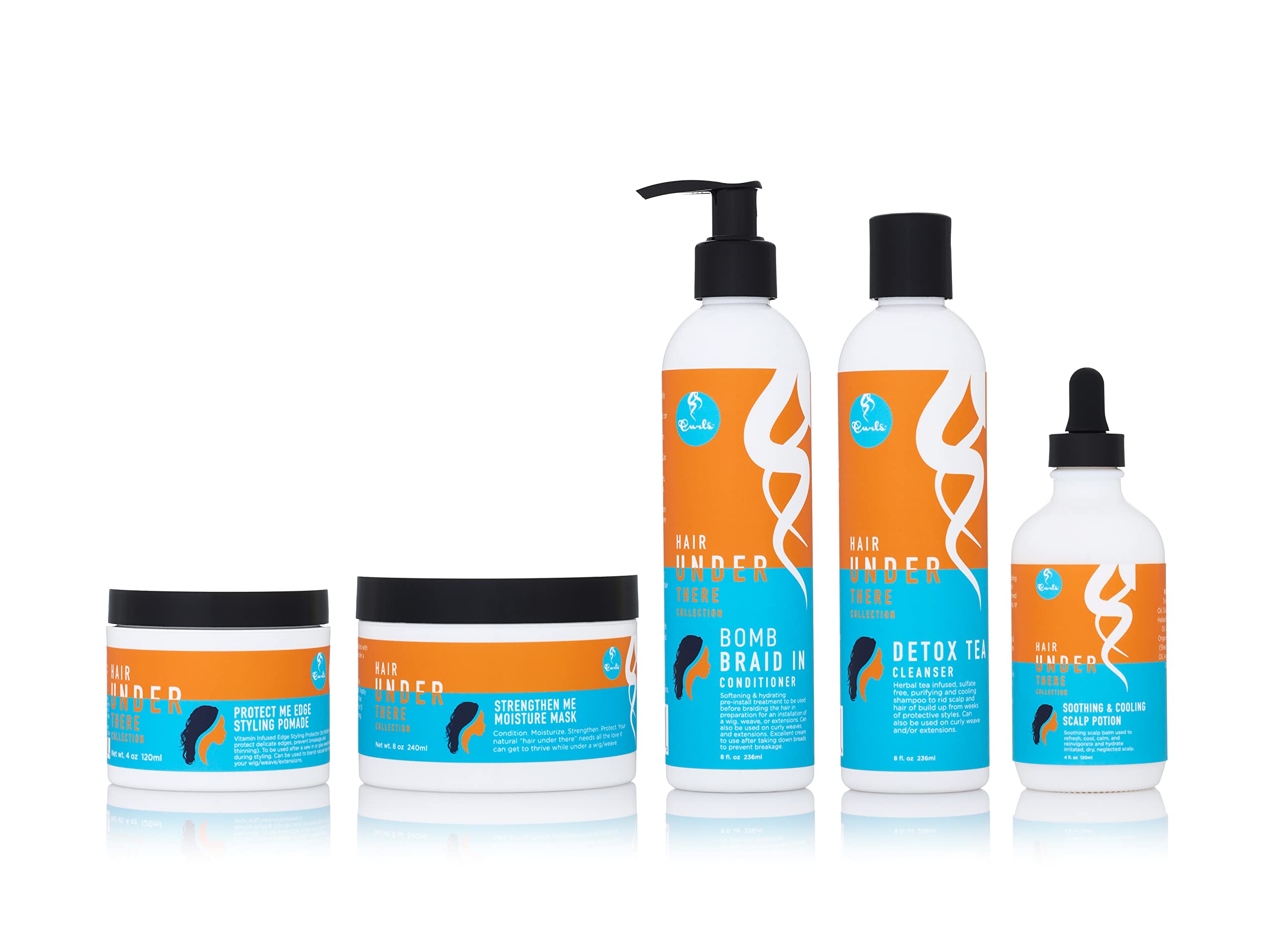 CURLS Detox Tea Shampoo used on weave or extensions for a thorough cleanse.