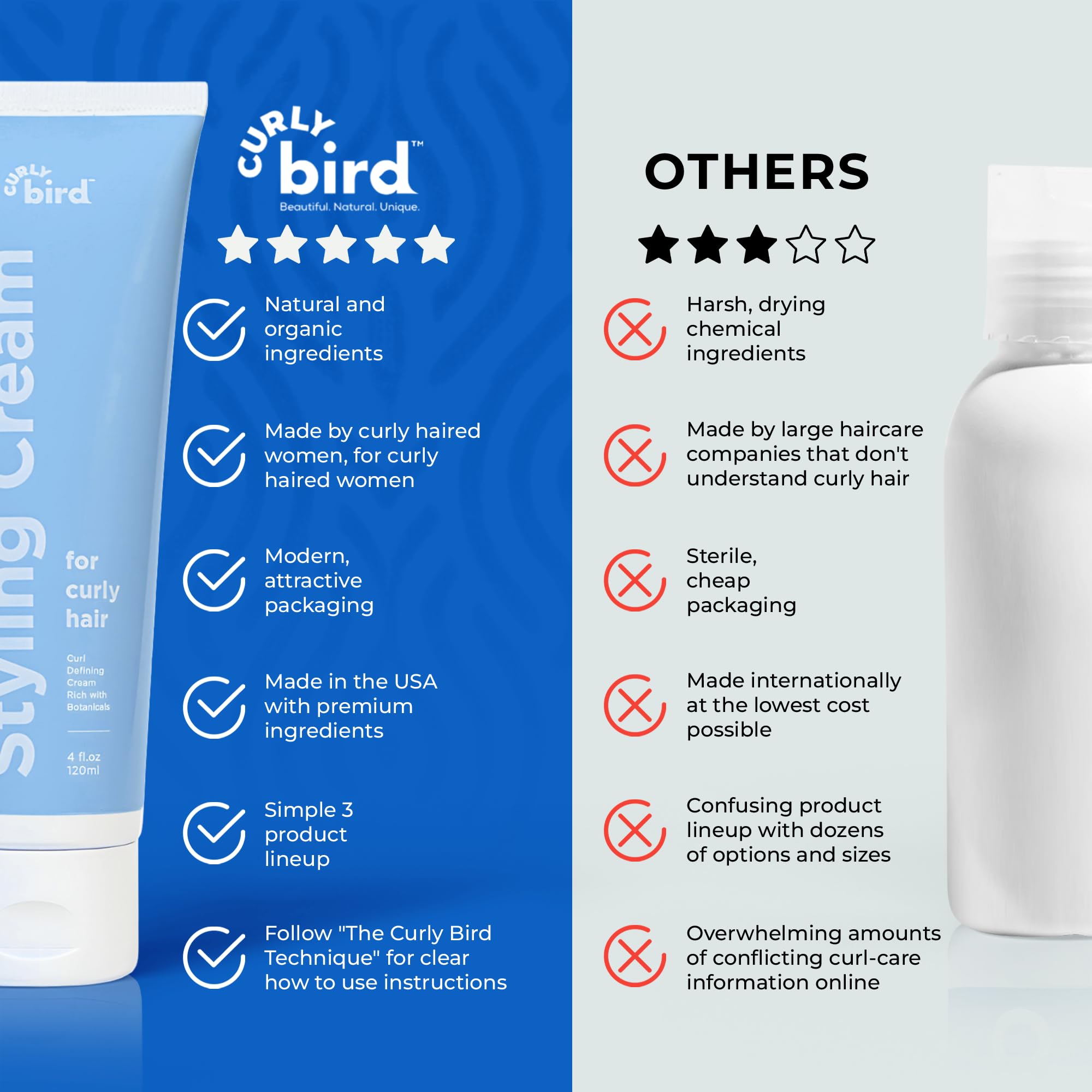 Travel size Curly Bird cream for on-the-go curls