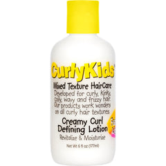 CurlyKids Curldefining Lotion pack of 3 six-ounce bottles for easy curl styling.