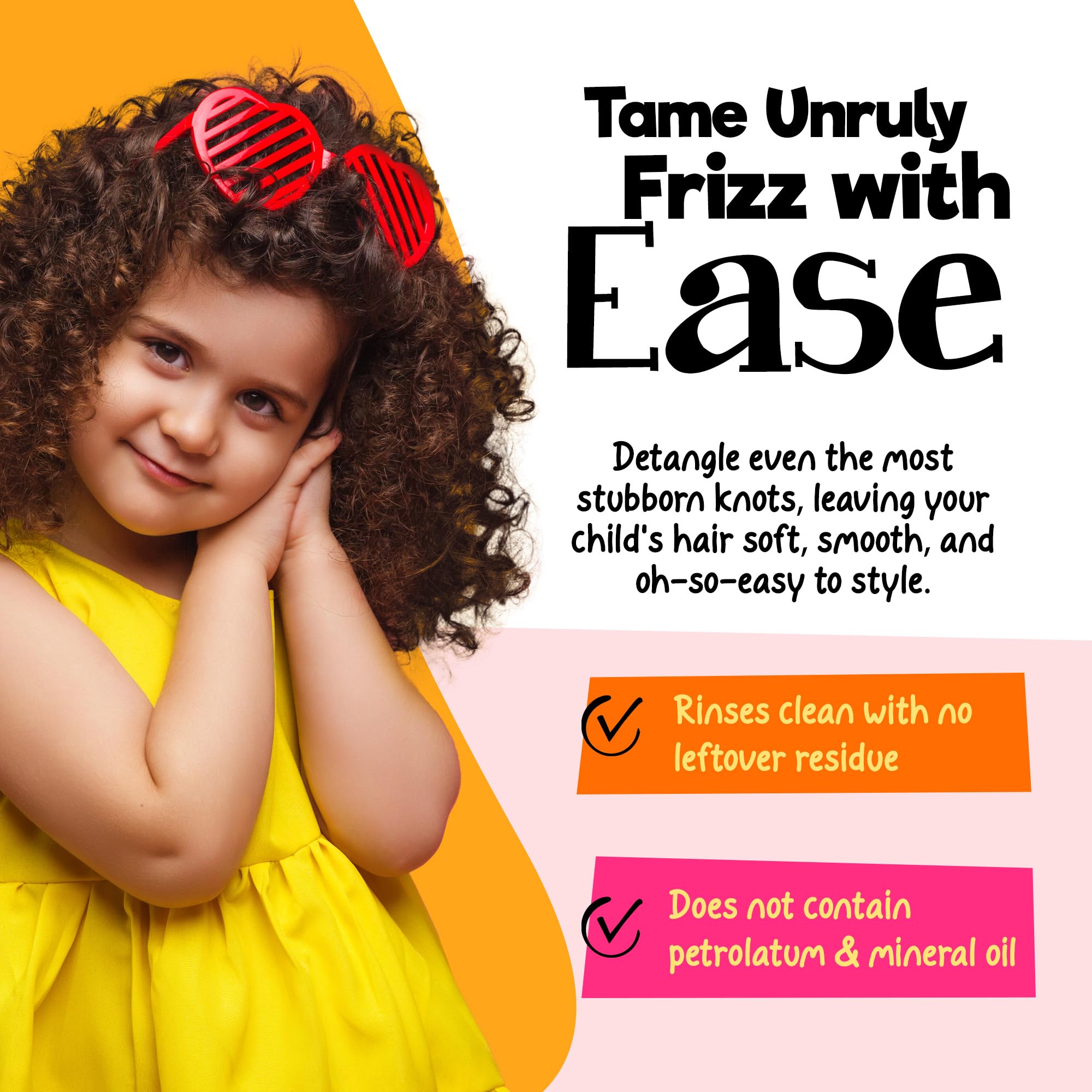 CurlyKids Honey Wash Condish applied on curls reveals defined shine