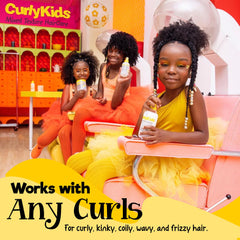 CurlyKids Honey Wash Condish foamy lather shows detangle-friendly wash