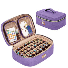 CURMIO essential oil storage case front view showing 40-bottle capacity for organized travel.