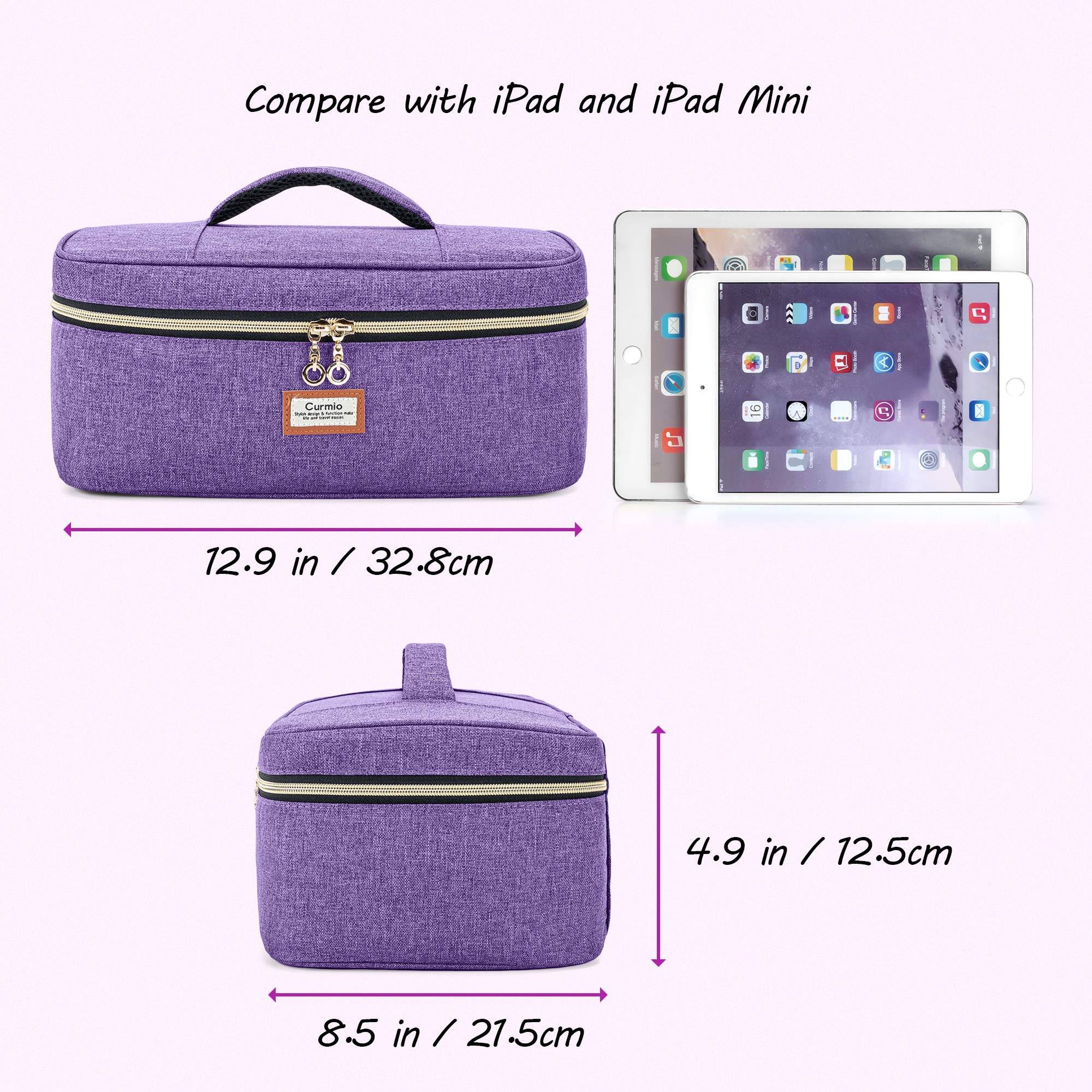 CURMIO case with sturdy carry handle for easy portability.