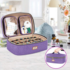 CURMIO essential oil case features two-way zipper for quick access.