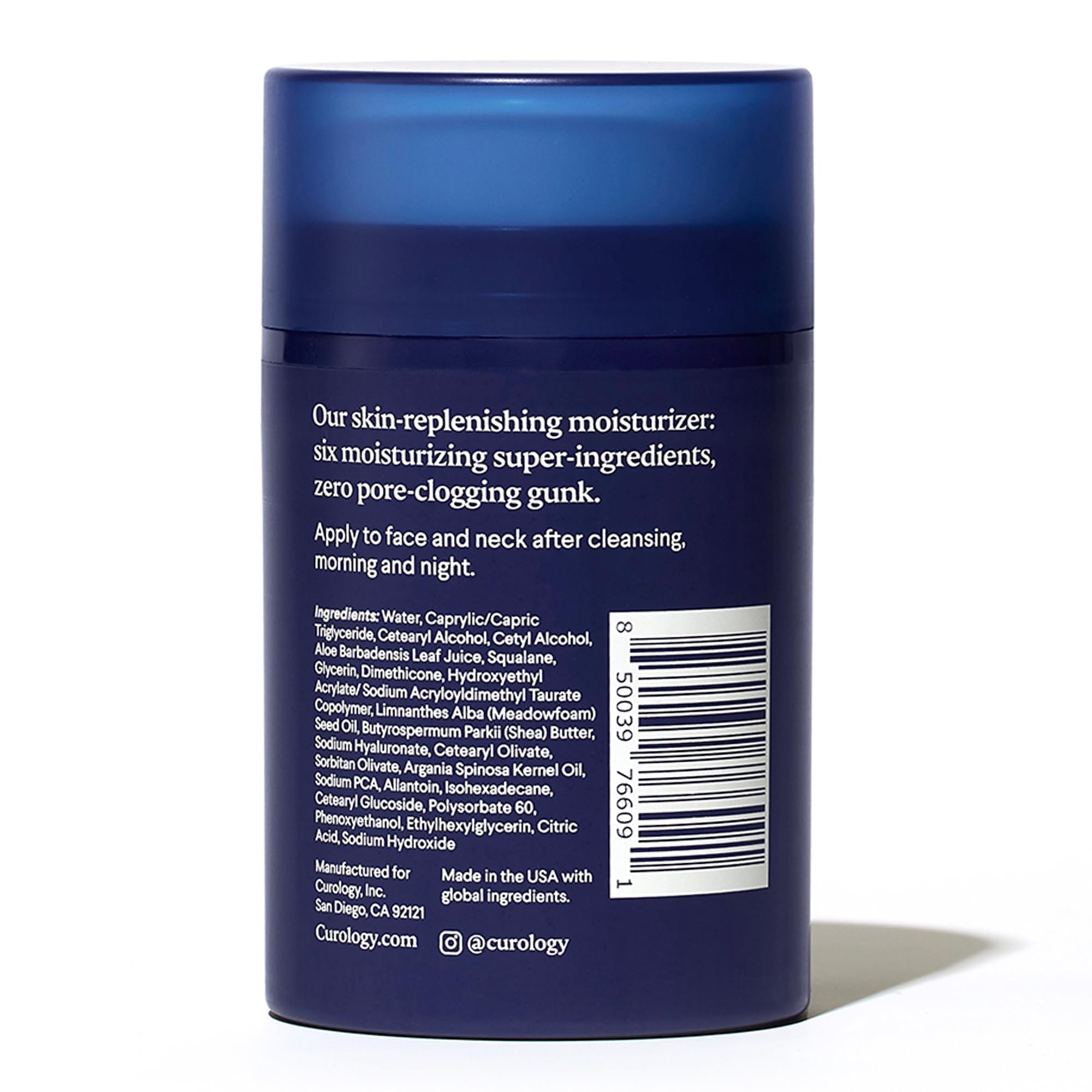 Curology night-use bottle suggesting overnight hydration.