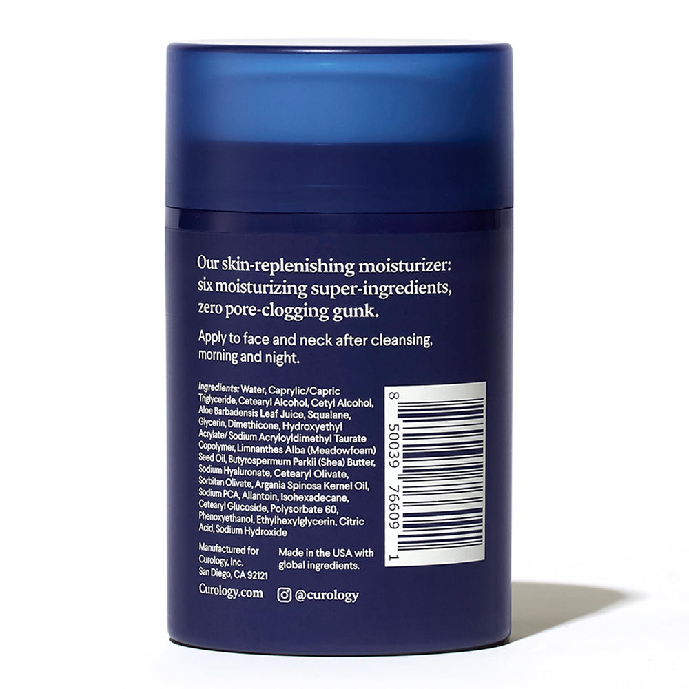 Curology night-use bottle suggesting overnight hydration.